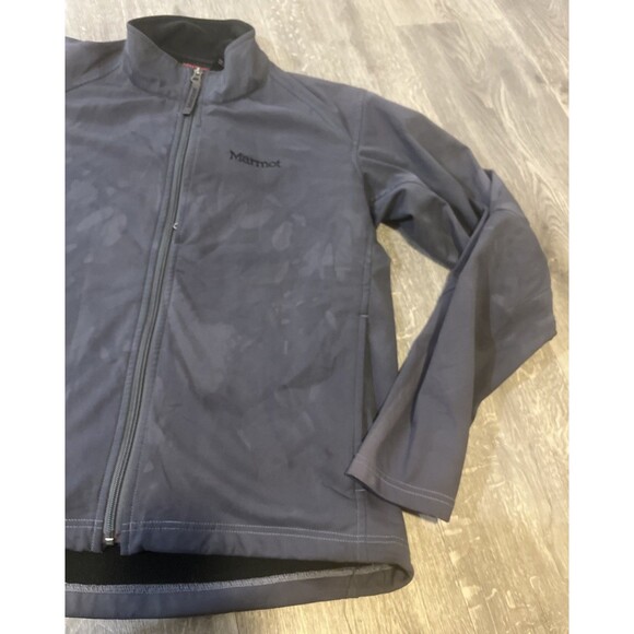 Marmot Men’s Polartec Black/Grey Camo  Full Zip Jacket Inside Zip Size Medium - Picture 4 of 13